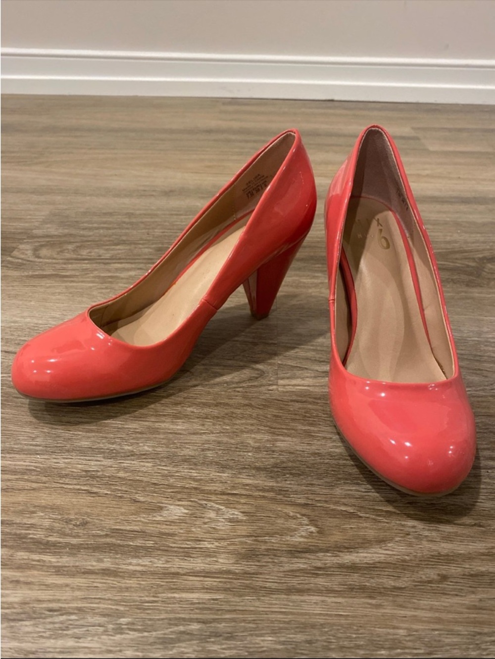 Mix No. 6 Coral Patent Round-Toe Pumps